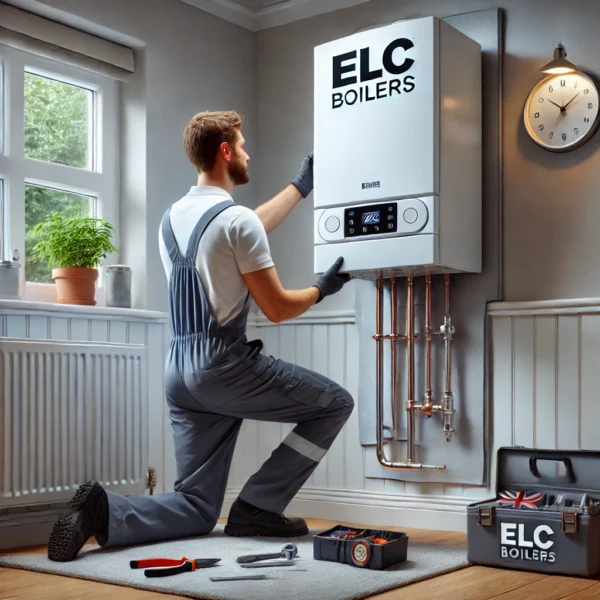 ELC Boiler Installation in Waltham Cross EN1 ELC Boilers engineer installing a new boiler in a Waltham Cross EN1 home