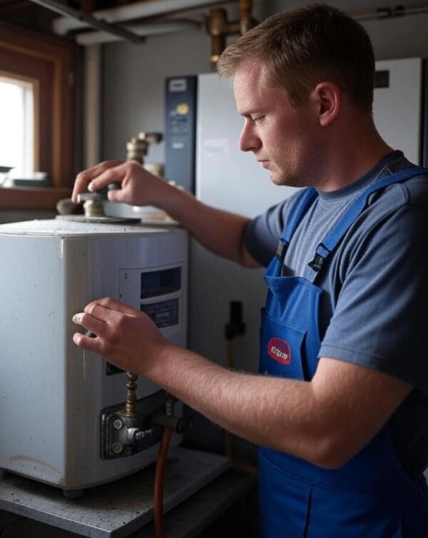 Worcester Bosch Boiler Installation | EN2 | ELC Boilers Gas Safe engineer installing a Worcester Bosch combi boiler in an EN2 home